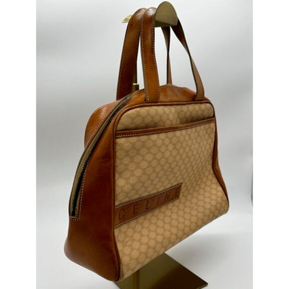 Celine "Borsa Donna" coated canvas and leather trim bowling bag*Triomphe - Picture 5 of 16